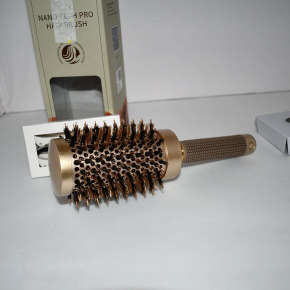 AIMIKE Round Barrel Brush w Boar Bristles 2.9”, Barrel 1.7 “+ 4 Clips NEw Detail - Picture 3 of 4